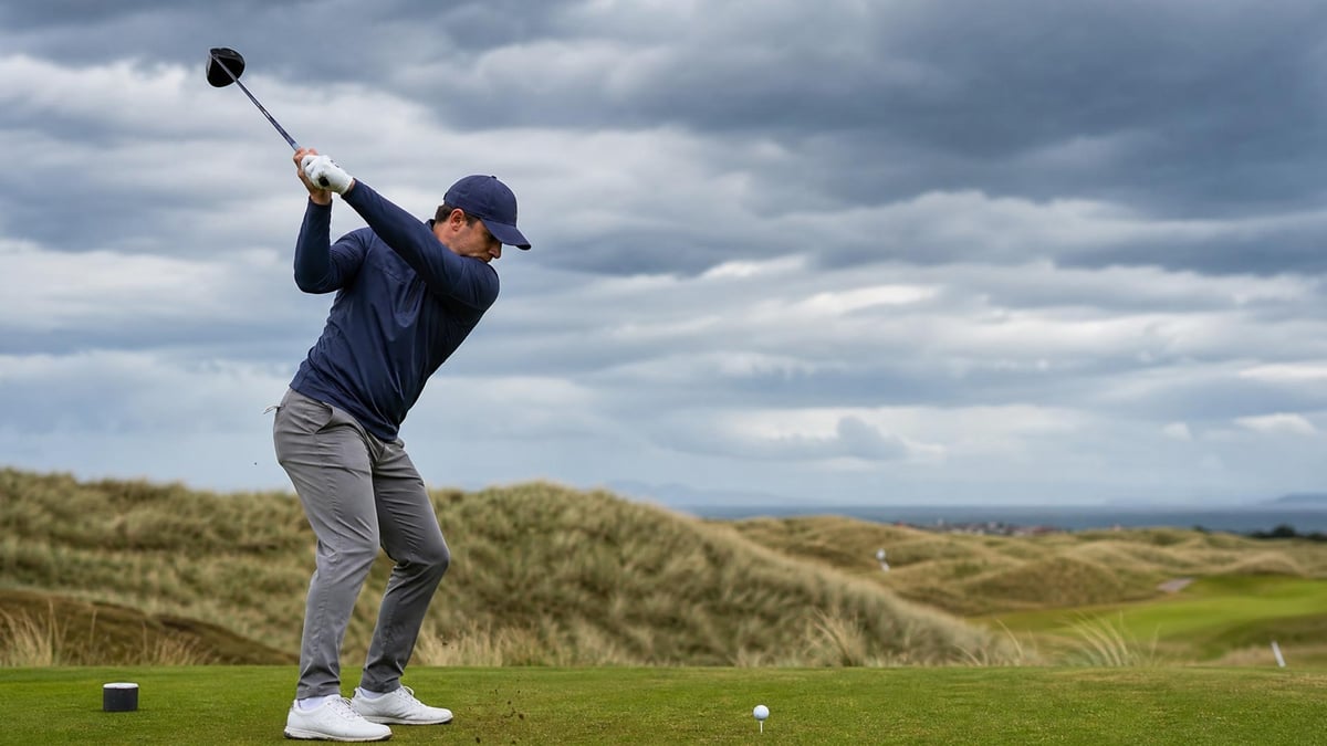 En golfspelare i The Open
