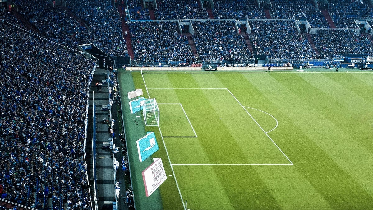 En fotbollsarena i fotbolls-EM.