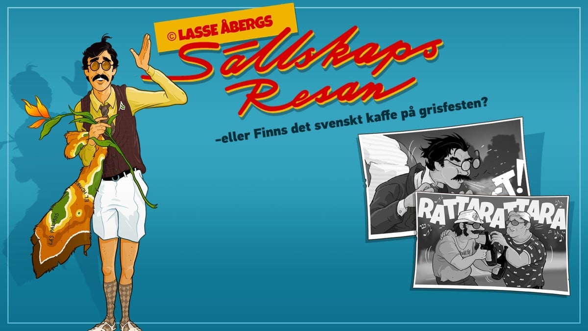 Lasse Åbergs Sällskapsresan finns att spela hos 1X2.