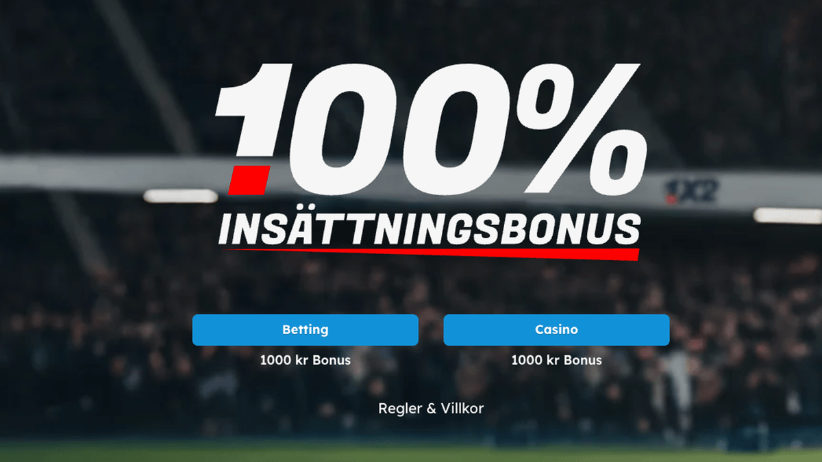 En fotbollsspelare med 1X2-loggor på sina kläder.