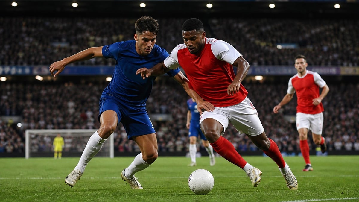Två fotbollsspelare i Premier League