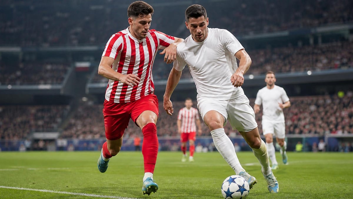 En stillbild som symboliserar ett möte mellan Atletico Madrid och Manchester United.