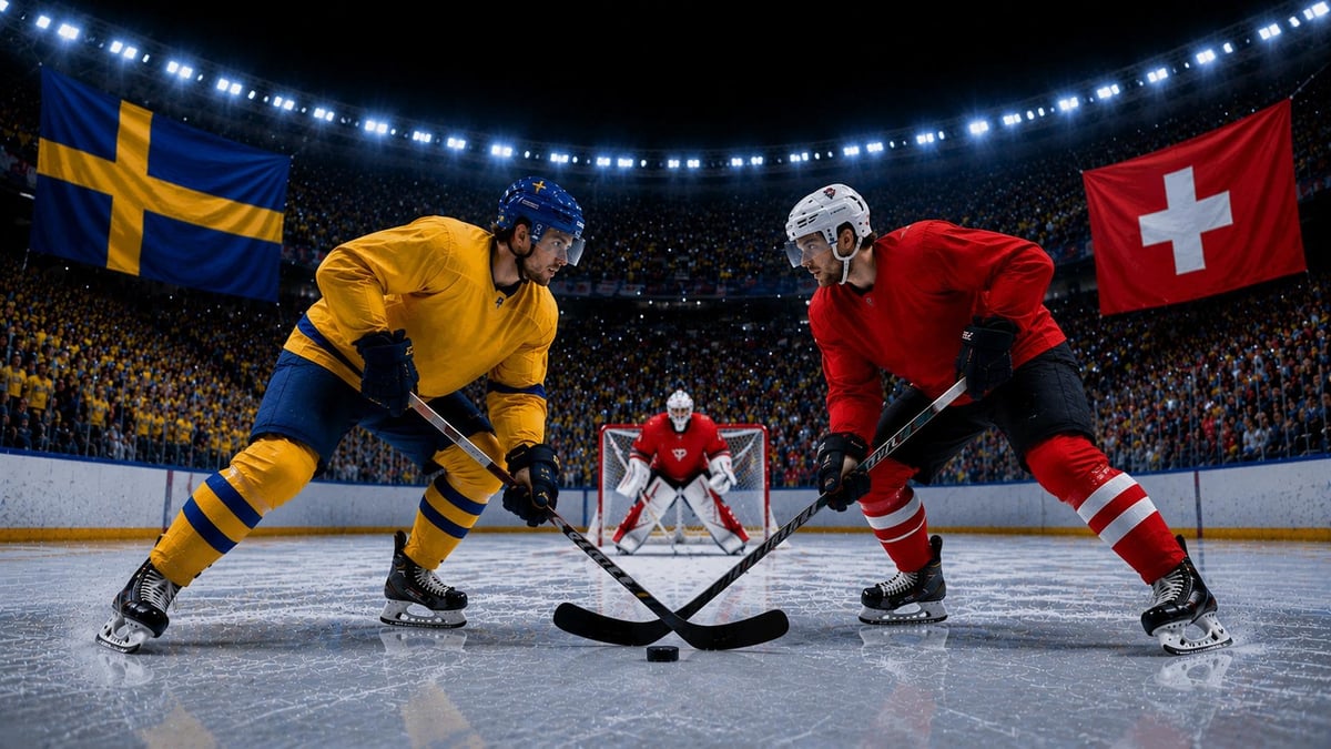 Sverige mot Schweiz i VM-kvartsfinalen 2026.