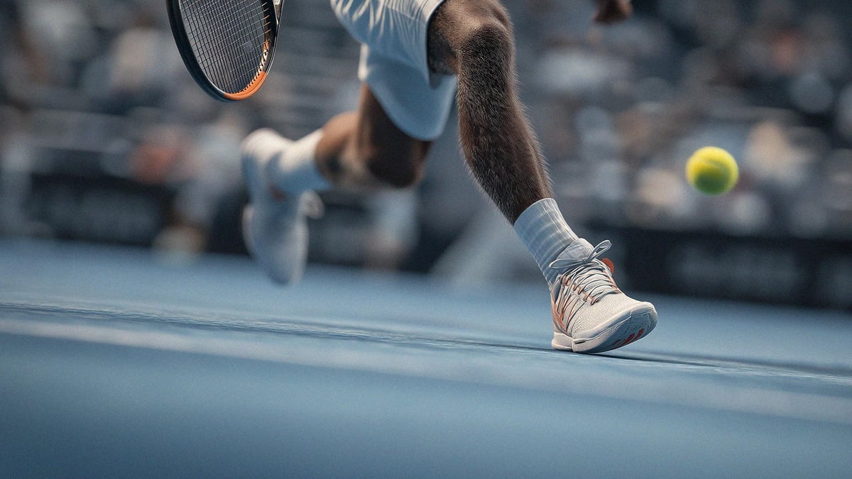En närbild på en tennisspelare i ATP Indian Wells