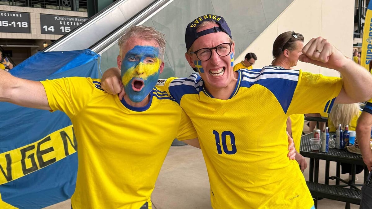 Två svenska fans på fotbolls-VM