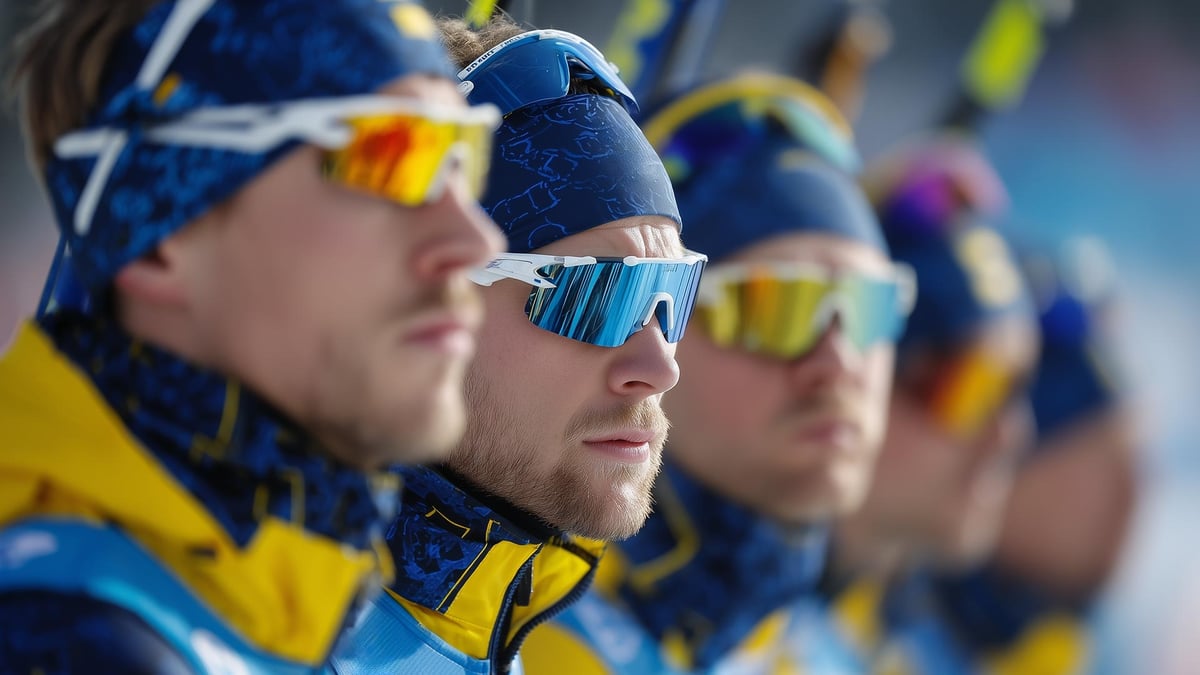 En stillbild på svenska idrottare.