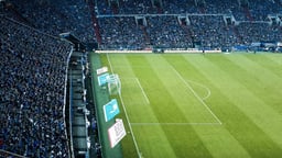 En fotbollsarena i fotbolls-EM.