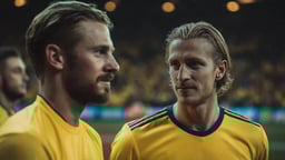 Två svenska fotbollsspelare