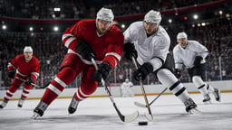 Detroit Red Wings i en NHL-match.