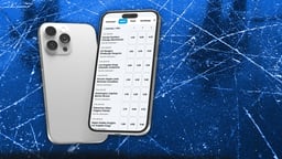 En telefon som demonstrerar 1X2 spelutbud på NHL 2025/26.