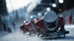 En närbild från en tävling i vinter-os. 