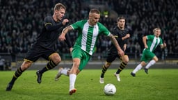 Hammarby i en fotbollsmatch