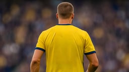 En spelare i Sverige - Schweiz kliver ut på planen.