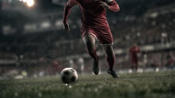 En fotbollsspelare rusar mot bollen.